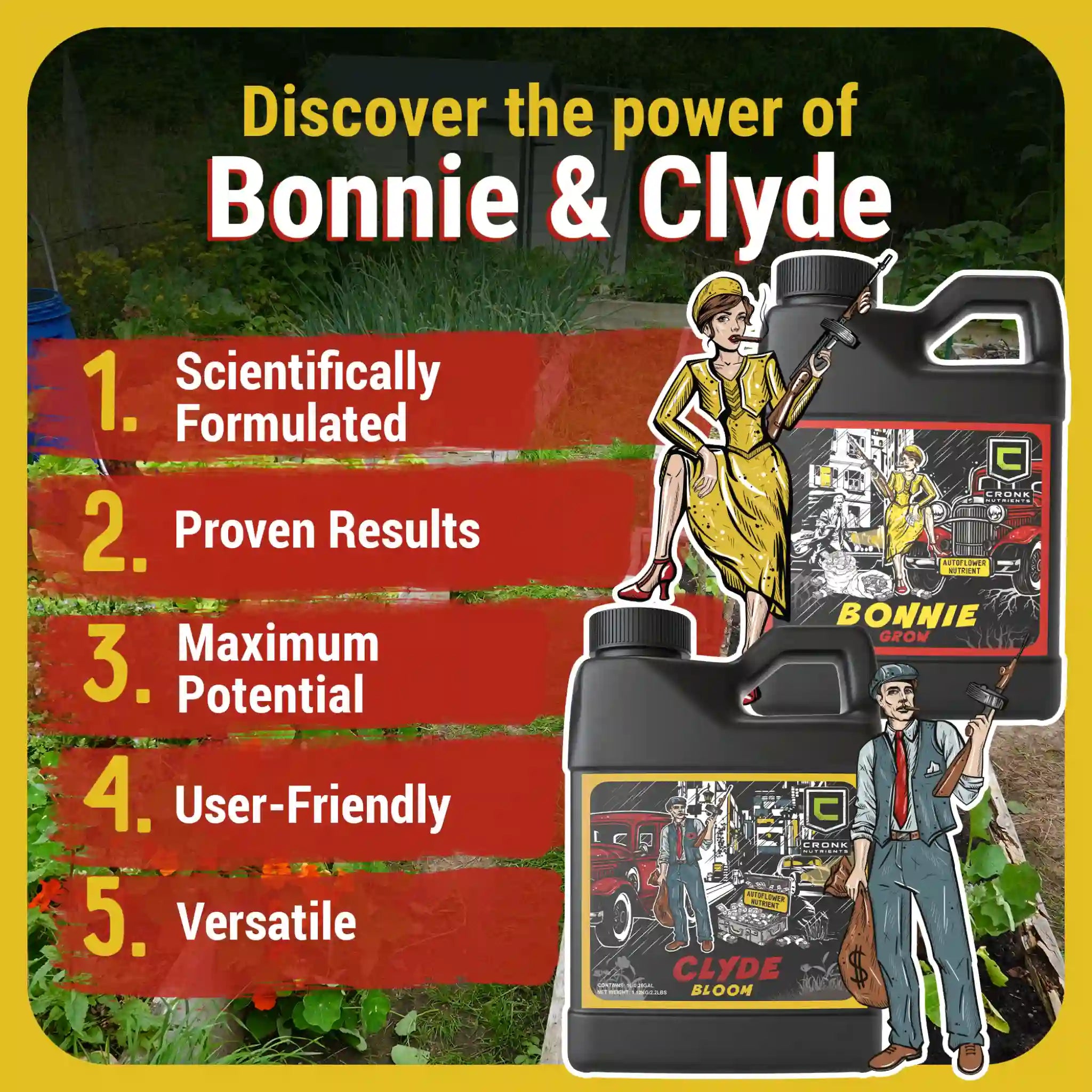 bonnie plants liquid fertilizer Bonnie & Clyde AutoFlower Nutrients Base Kit - 500mL