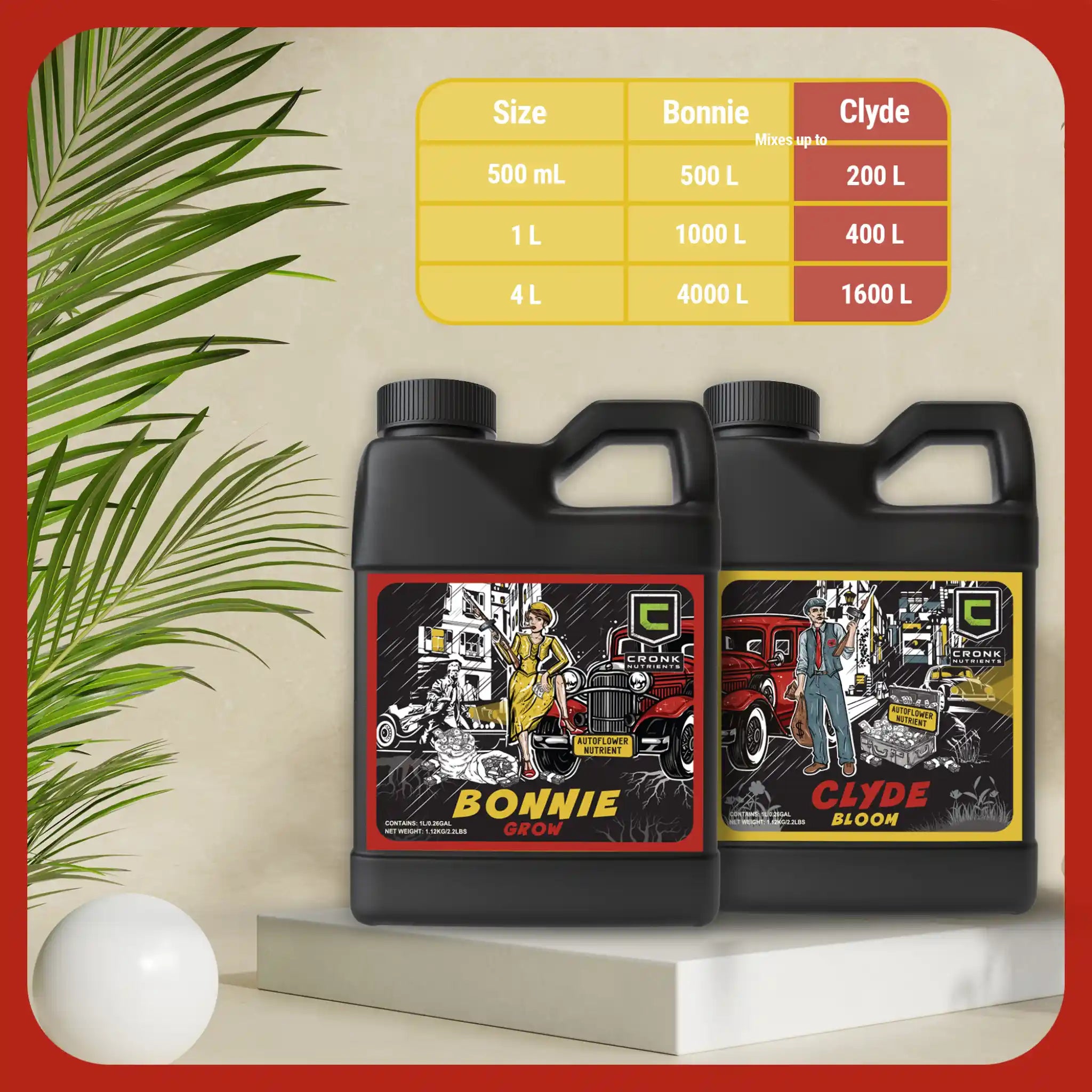 bonnie plants liquid fertilizer Bonnie & Clyde AutoFlower Nutrients Base Kit - 500mL