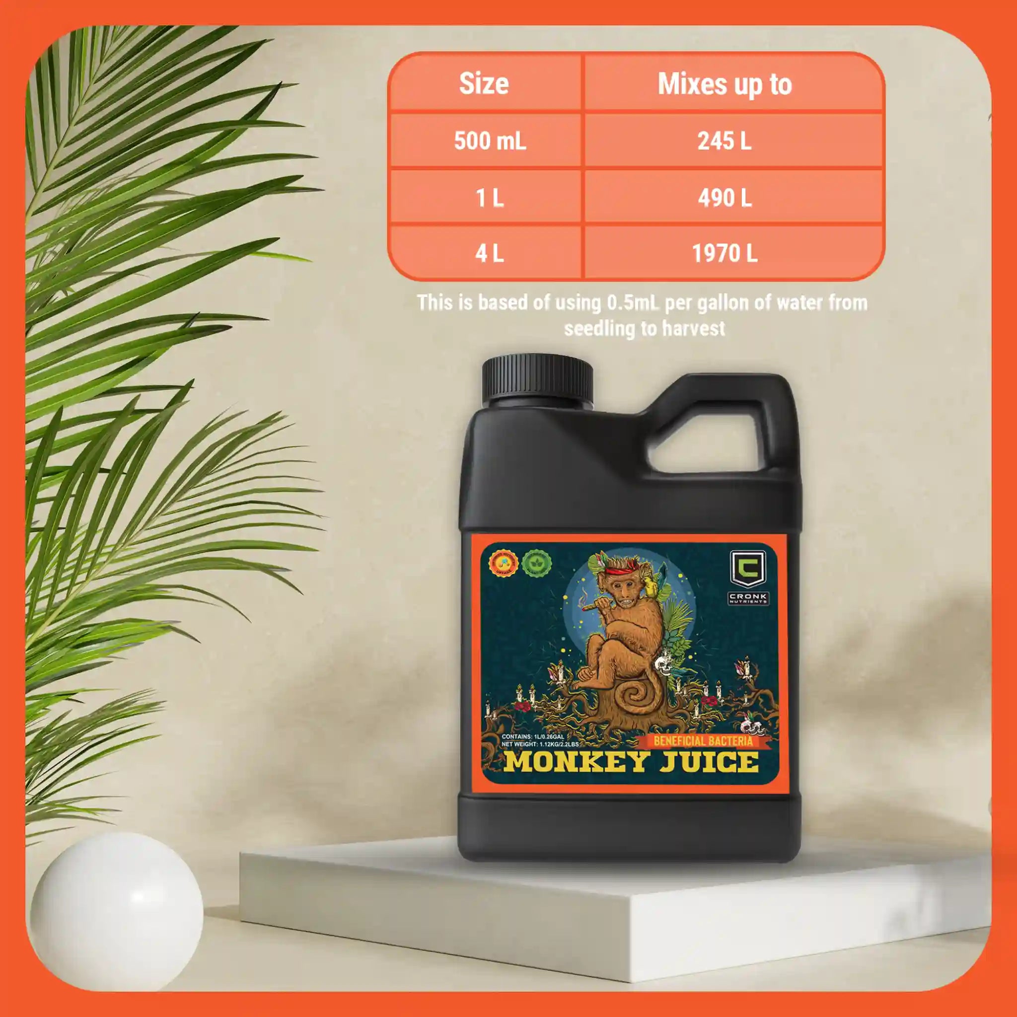 Cronk Monkey Juice | Beneficial Bacteria Root Booster