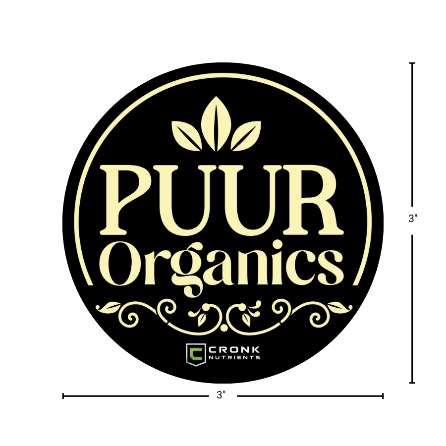 PuurOrganics Sticker 3" x 3"